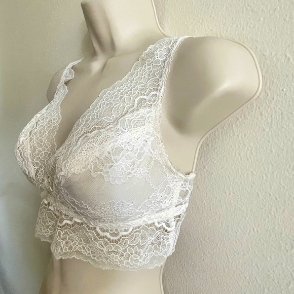 Victoria’s Secret Ivory Floral Lace Bralette Size M Dreams Angels NWOT - Picture 4 of 9